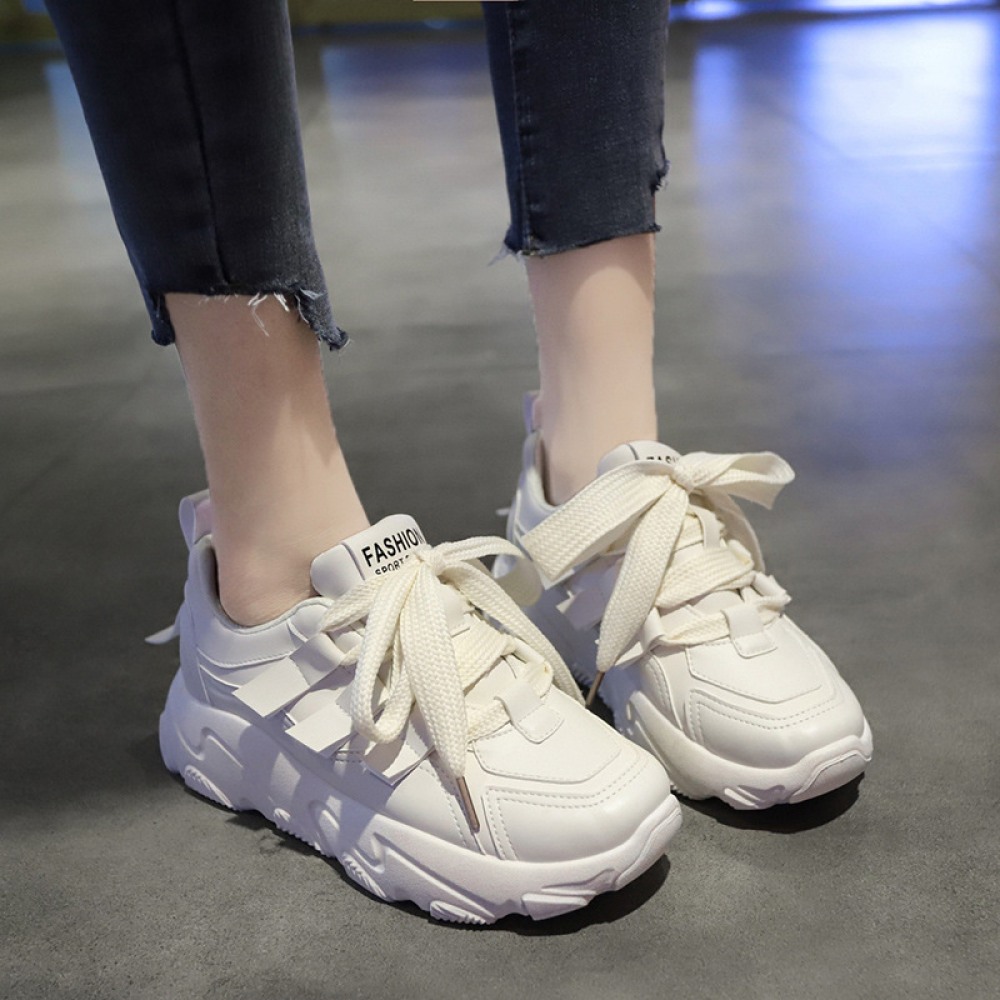Spring New Sports Shoes Women Height Increase Shoes